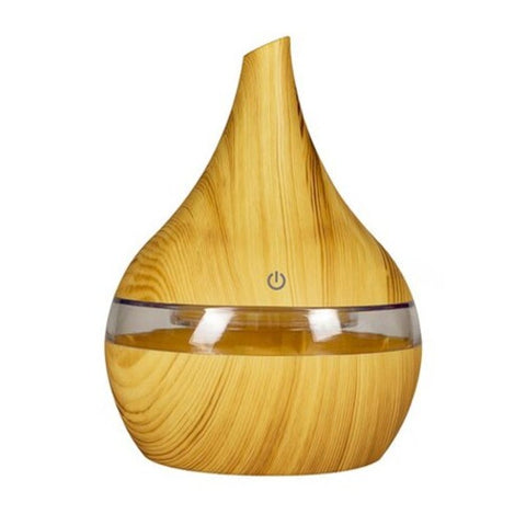 Usb Wood Aromatherapy Ultrasonic Air Humidifier Essential Oil Household 300Ml Sun Yellow