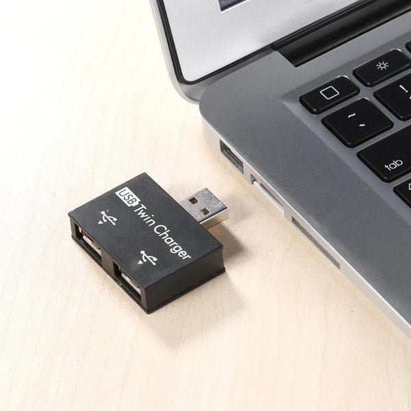 Usb2.0 Male To Twin Charger Dual Port Splitter Hub Adapter Converter Charging Wire Plug For Laptop Pc Usb Cables Hubs & Adapters