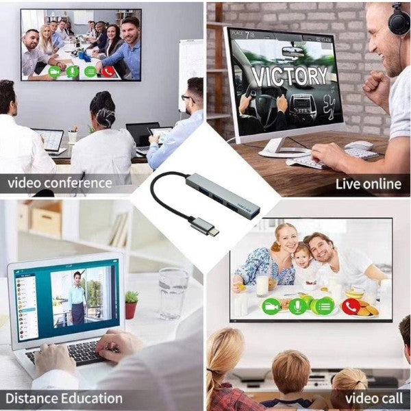 Usb2.0 Hub 4Port Multi Splitter Adapter Docking Station Type C 3.1 Usb Cables Hubs & Adapters