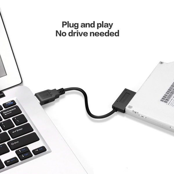 Usb Adapter Pc 6P 7P Cd Dvd Rom Sata To 2.0 Converter Slimline 13 Pin Drive Cable For Laptop Notebook Drive Cables & Adapters