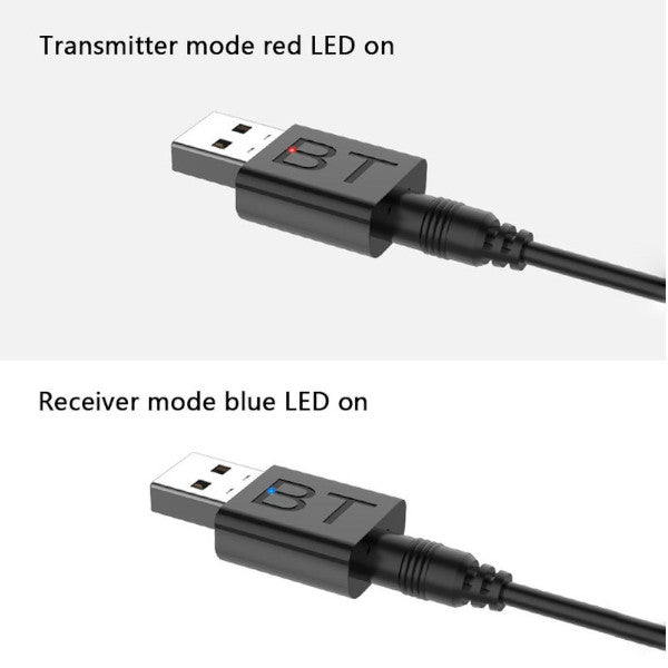 Usb Bluetooth Adapter 5.0 Dongle For Laptop Pc Headphone Car 2 In 1 Wireless Aux Audio Transmitter Receiver