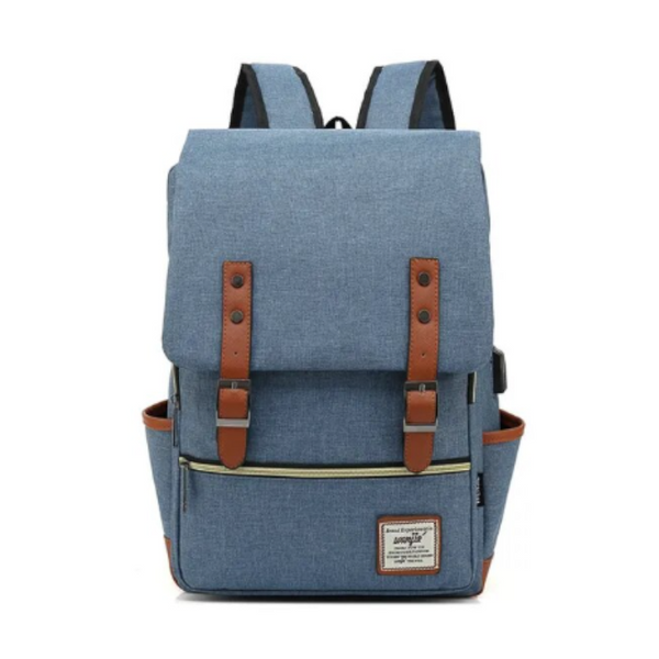 Personality Retro Men Outdoor Travel Backpack Fashion Gray