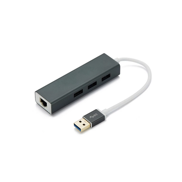 3 X Usb Port / Rj45 Converter Ethernet Adapter 100Mbps Black Usb Cables Hubs & Adapters