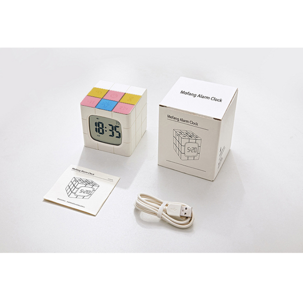 Usb Charging Voice Control Alarm Clock Cube Led Night Light Alarm Clocks & Clock Radios