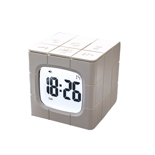 Usb Charging Voice Control Alarm Clock Cube Led Night Light Alarm Clocks & Clock Radios