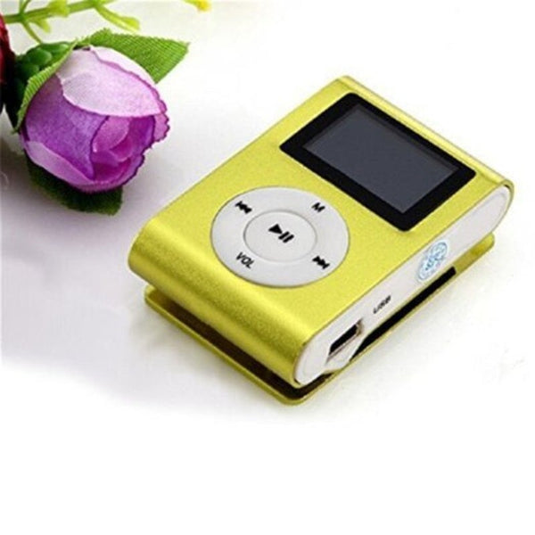 Usbclip Mp3 Player Lcdscreen Support 32Gb Micro Sd Tf Card Golden Brown Ipods & Mp3 Players