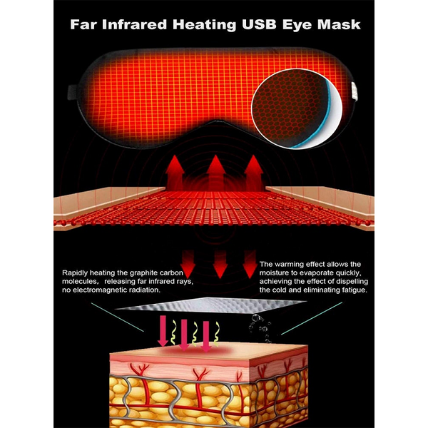 Usb Heated Eye Mask Reusable Silk Steaming Massager Sleeping Eye Masks