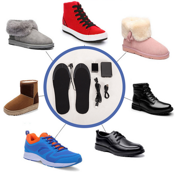 Insoles Usb Heated Shoes Can Be Cut Winter Warm Heating Pad Feet For