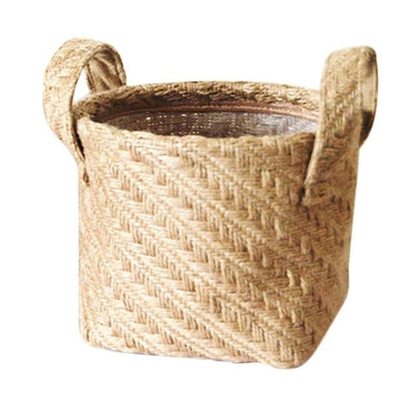 Jute Cloth Basket Home Storage Ideas Boho Decor Baskets