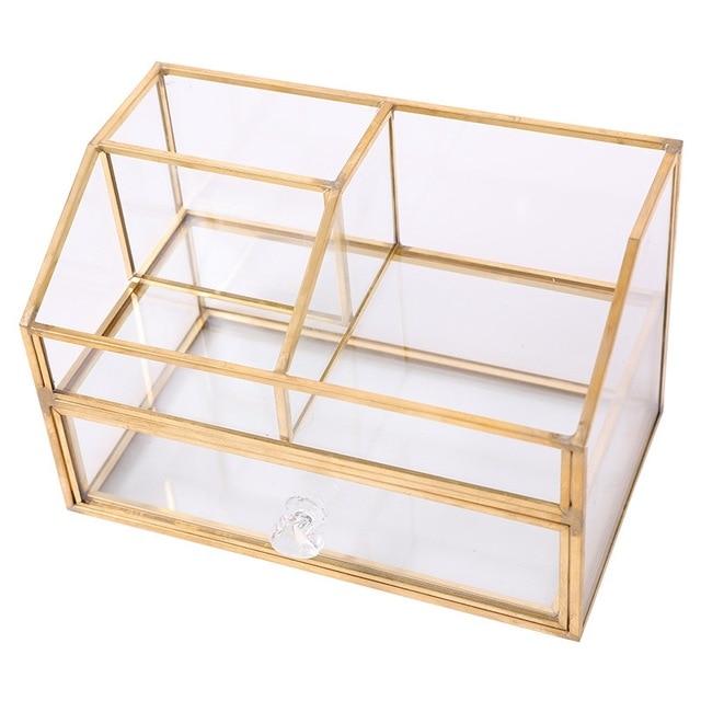 Elegant Glass Storage Box Bathroom Accessories Bedroom Decor Storage Boxes