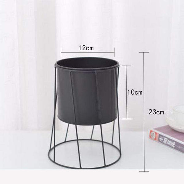 Iron Metal Flower Pot In Stand Modern Nordic Decor Baskets Pots Window Boxes