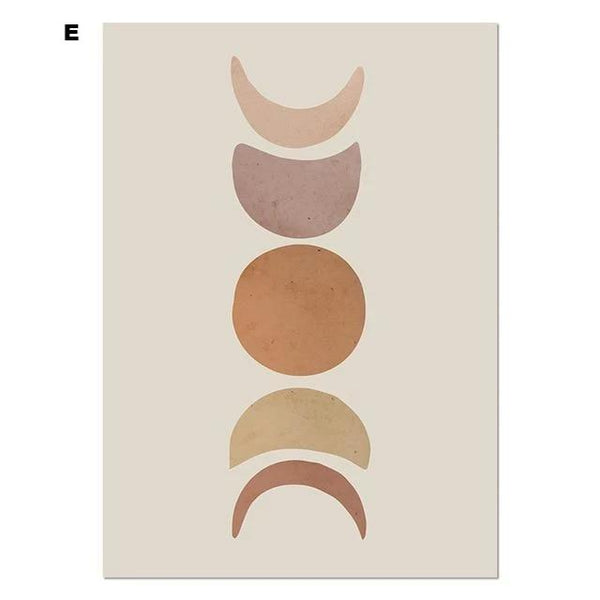 Celestial Canvas Abstract Lanscape Sun Moon Prints Posters & Prints