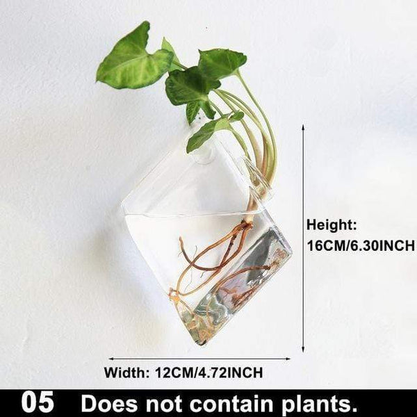 Hydroponic Glass Pot Indoor Garden Decor Wall Art Vases