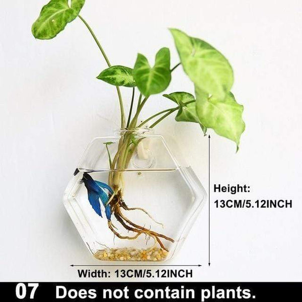 Hydroponic Glass Pot Indoor Garden Decor Wall Art Vases