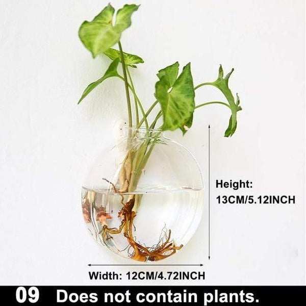Hydroponic Glass Pot Indoor Garden Decor Wall Art Vases