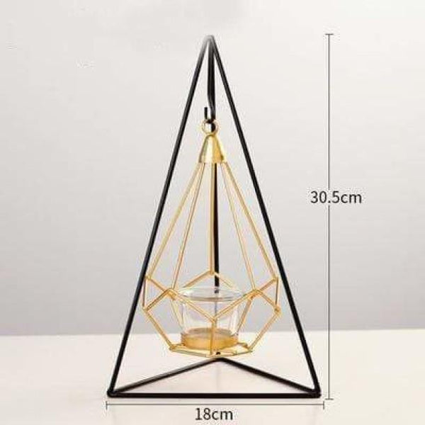 Geometric Candle Holder Lantern Modern Home Decor