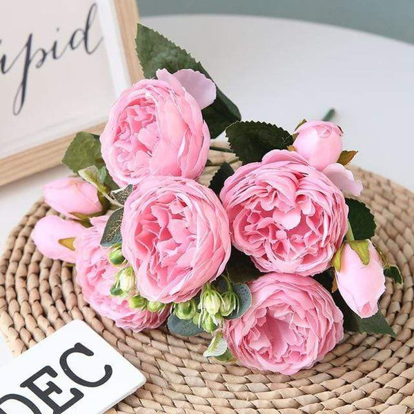 Colourful Peonies Artificial Flowers Decor Floral Décor