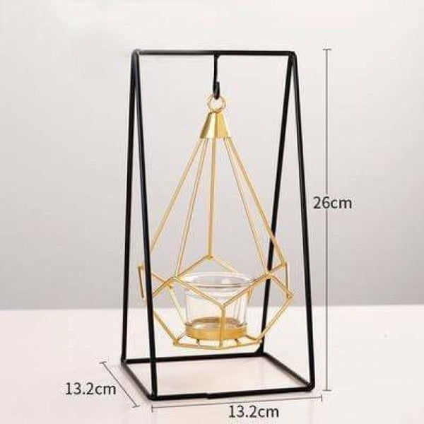 Geometric Candle Holder Lantern Modern Decor Candle Holders & Accessories