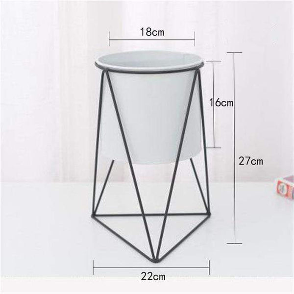 Iron Metal Flower Pot In Stand Modern Nordic Decor Baskets Pots Window Boxes