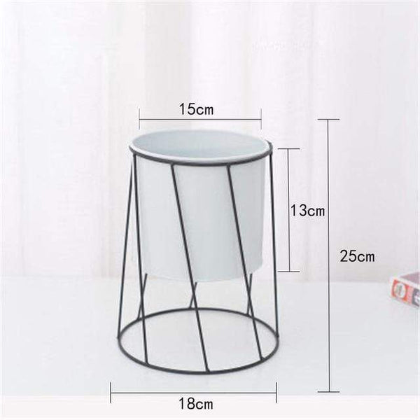 Iron Metal Flower Pot In Stand Modern Nordic Decor Baskets Pots Window Boxes