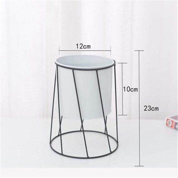 Iron Metal Flower Pot In Stand Modern Nordic Decor Baskets Pots Window Boxes