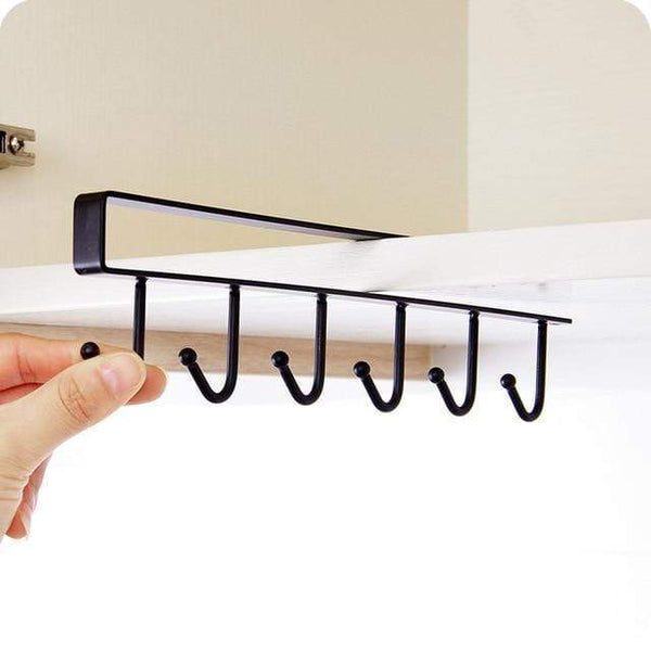 Racks & Holders Hanging Holder Kitchen Storage Space Saving Rack With Hooks