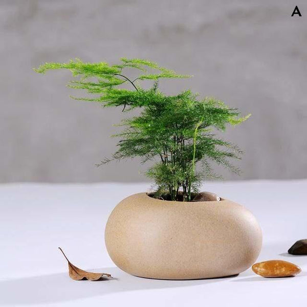 Ceramic Stone Pots Indoor Garden Decor Baskets Pots Window Boxes