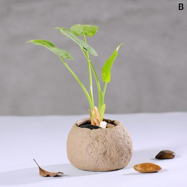 Ceramic Stone Pots Indoor Garden Decor Baskets Pots Window Boxes