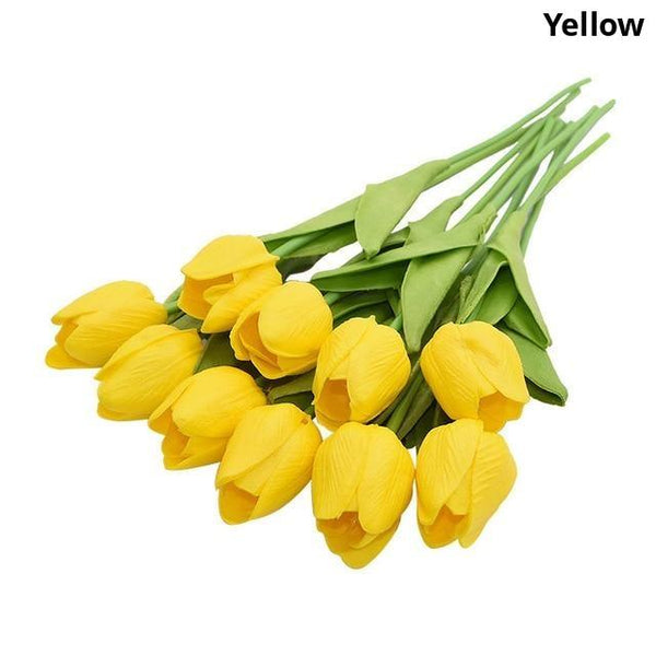 Colourful Tulips Artificial Flowers Decor Floral Décor