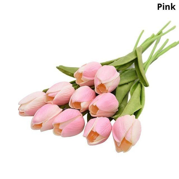 Colourful Tulips Artificial Flowers Decor Floral Décor