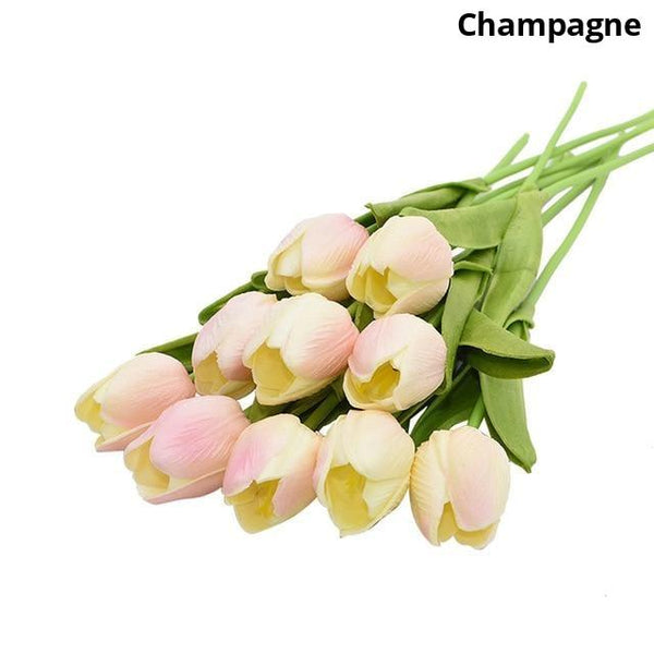Colourful Tulips Artificial Flowers Decor Floral Décor