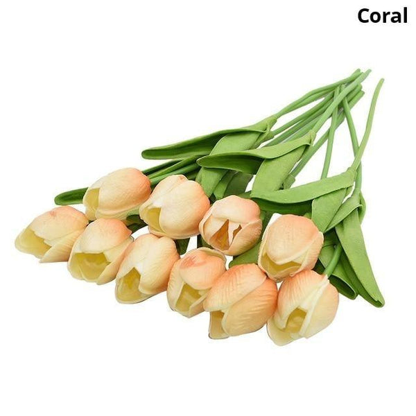 Colourful Tulips Artificial Flowers Decor Floral Décor