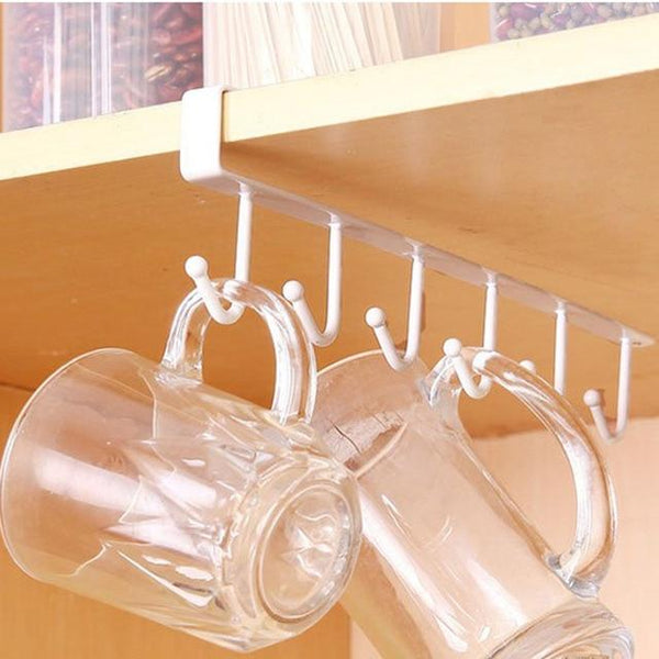 Racks & Holders Hanging Holder Kitchen Storage Space Saving Rack With Hooks