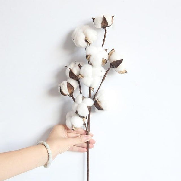 Cotton Branch Artificial Flowers Home Decor