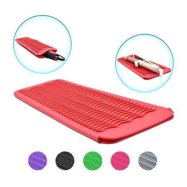Silicone Heat Resistant Travel Bag Portable Heatproof Mat Straightening & Curling Irons