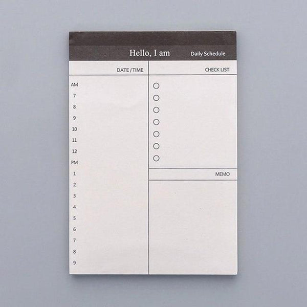 Daily Planning Checklist Notepad Personal Organisers