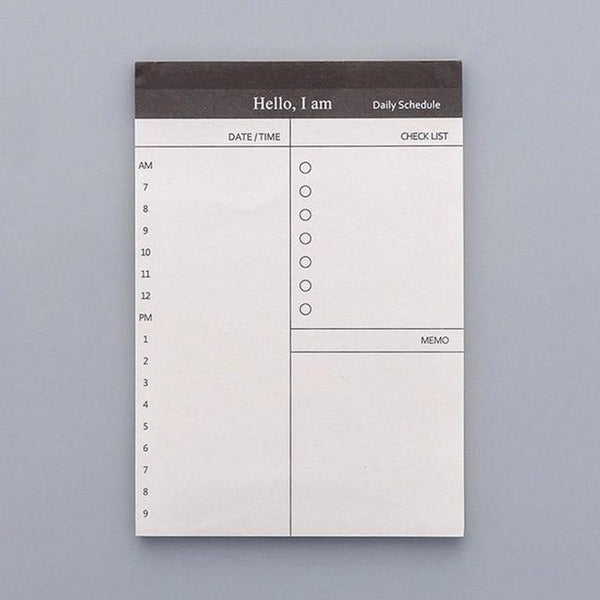 Daily Planning Checklist Notepad
