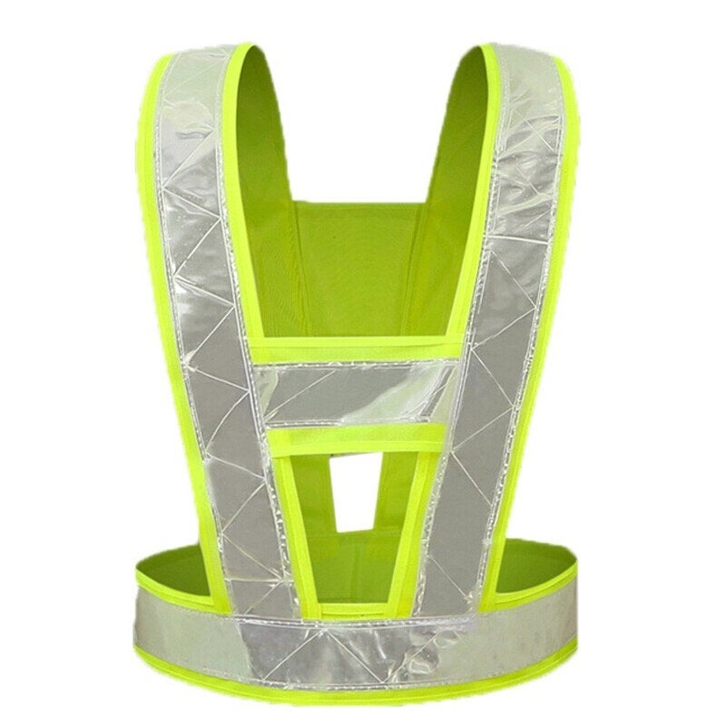 V Shape Safety Reflective Vest For Traffic Construction Night Running Jogging Cycling Stay Visible Safety Vests