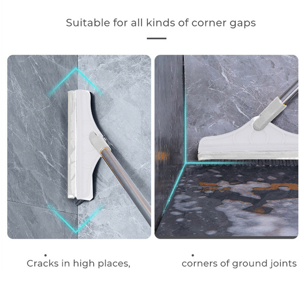 V Shape Floor Gap Cleaning Brush Broom Rubber Wiper Glass Scraper Mops Brooms & Scrubbers