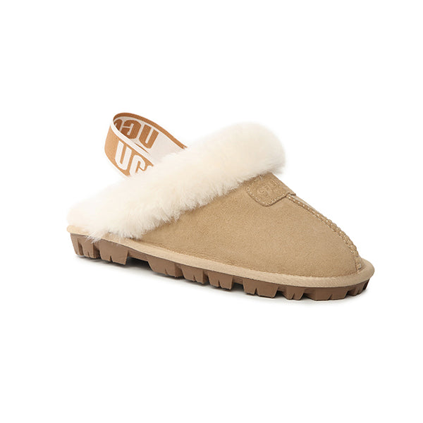 Cow Suede Slipper With Sheepskin Lining Non Eva Outsole Fashion Slippers