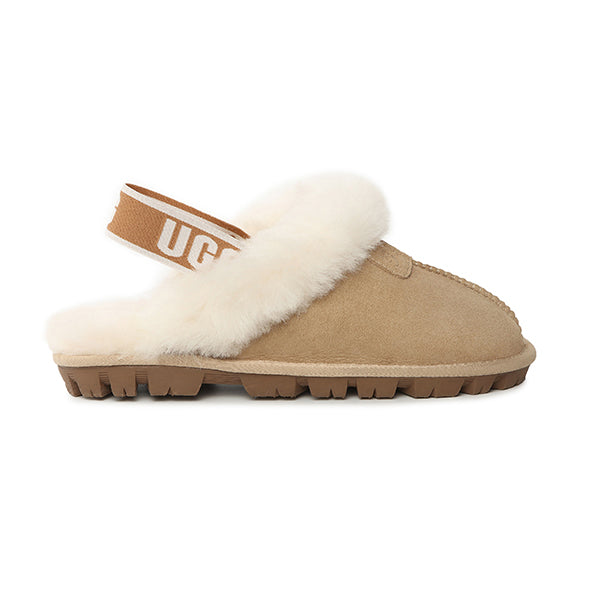 Cow Suede Slipper With Sheepskin Lining Non Eva Outsole Fashion Slippers