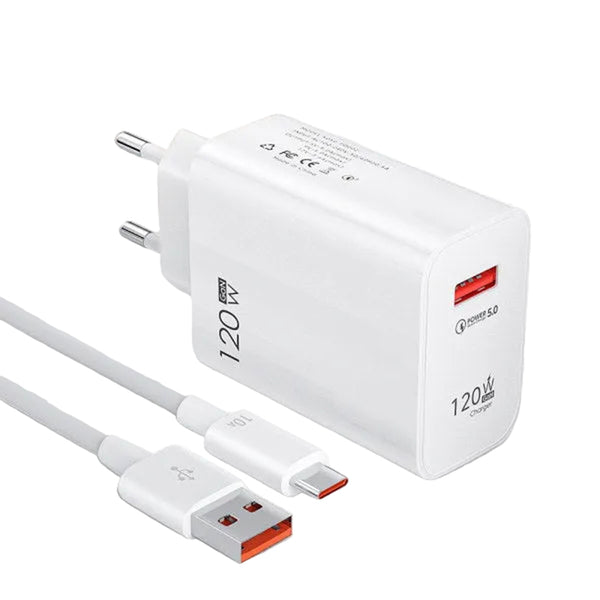 120W Usb C Fast Charger Huawei Samsung Xiaomi Compatible With Qc3.0 Type Cable 10A Eu White Chargers & Cradles