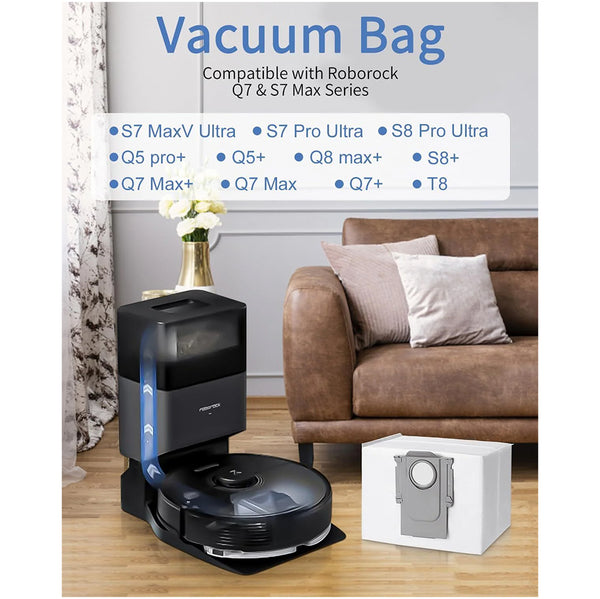 Xiaomi Roborock S8 Pro Ultra S7 Maxv Q7 Robot 10 Pcs Compatible With Vacuum Cleaner Bags