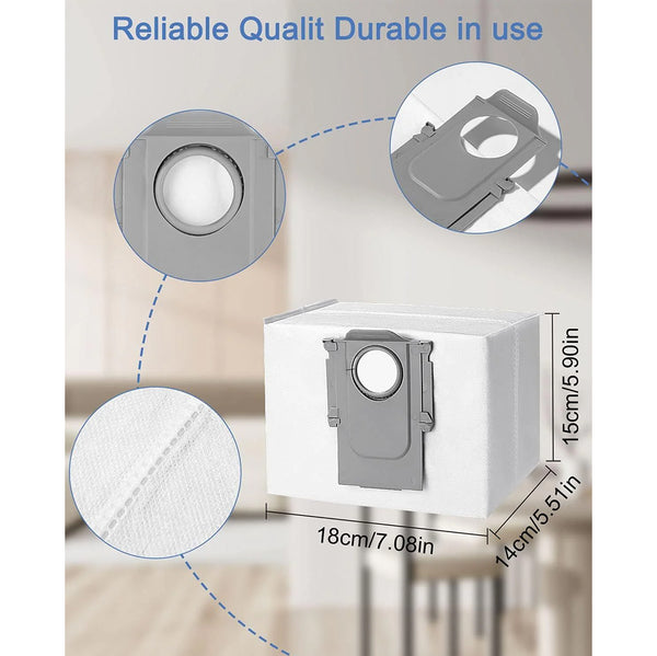 Xiaomi Roborock S8 Pro Ultra S7 Maxv Q7 Robot 10 Pcs Compatible With Vacuum Cleaner Bags