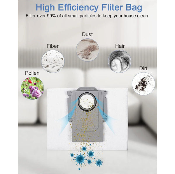 Xiaomi Roborock S8 Pro Ultra S7 Maxv Q7 Robot 10 Pcs Compatible With Vacuum Cleaner Bags