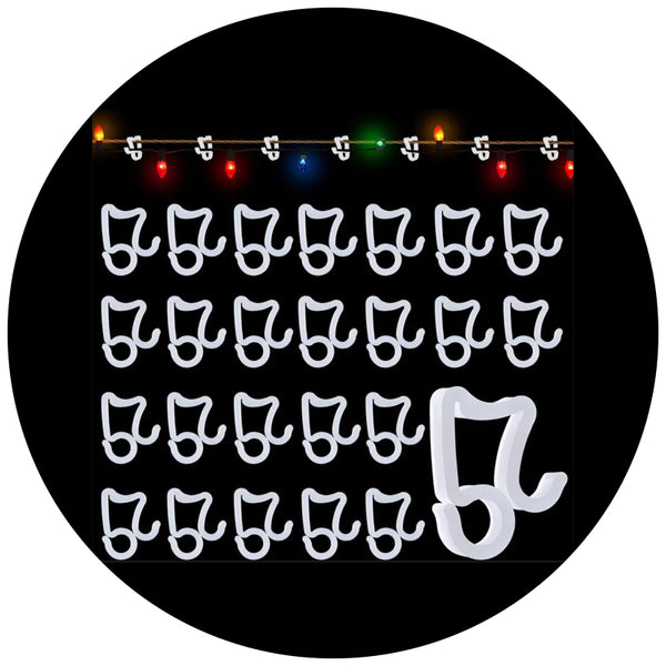 100 Pcs Gutter Hooks Outdoor String Lights Clips Garland For Christmas Decorations Hooks & Hangers