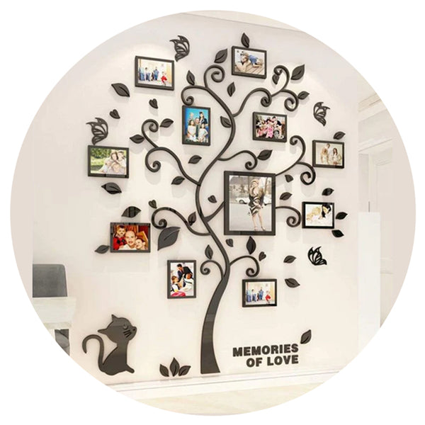 Tree Photo Frame 3D Diy Mural Decals Arts Home Decoration For Bedroom Living Room Nursery Hall Wall Stickers