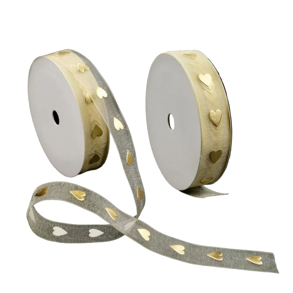 2 Rolls Gold Satin Ribbon 1.6Cm X 9M For Gift Wrapping And Wedding Decor Ribbons & Bows