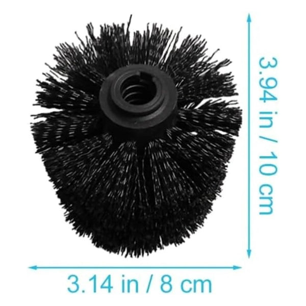Toilet Brush Head Set 5 Pcs Universal Replacement Plastic Heads 12 Mm Thread 80 X 100 Bathroom Cleaning Accessories Black Toilet Brushes & Holders