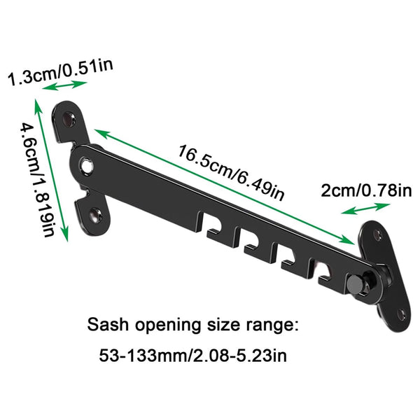 And Door Stopper 2 Pieces Limiter Security Child Lock 16Cm With Mounting Material Black Door Locks & Lock Mechanisms